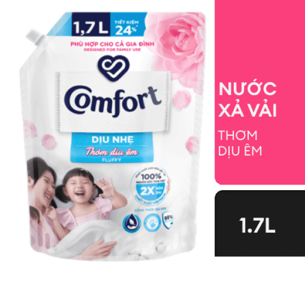 103CFO COMFORT 1LX Dịu Nhẹ Thơm Dịu Êm 1.7L/4 túi