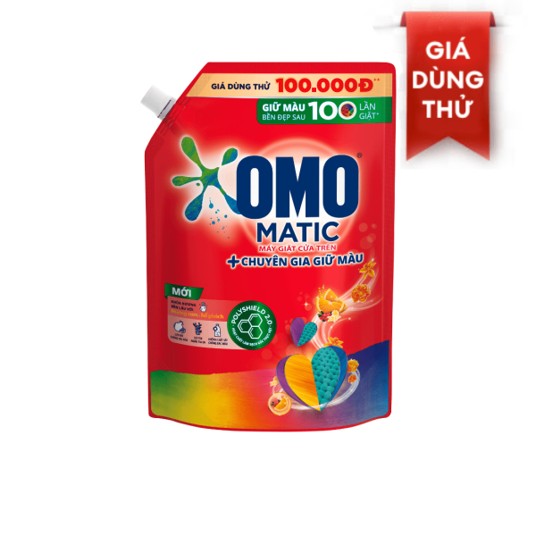 101OMO Nước Giặt MG Cửa Trước Giữ Màu 1.8kg/4 túi