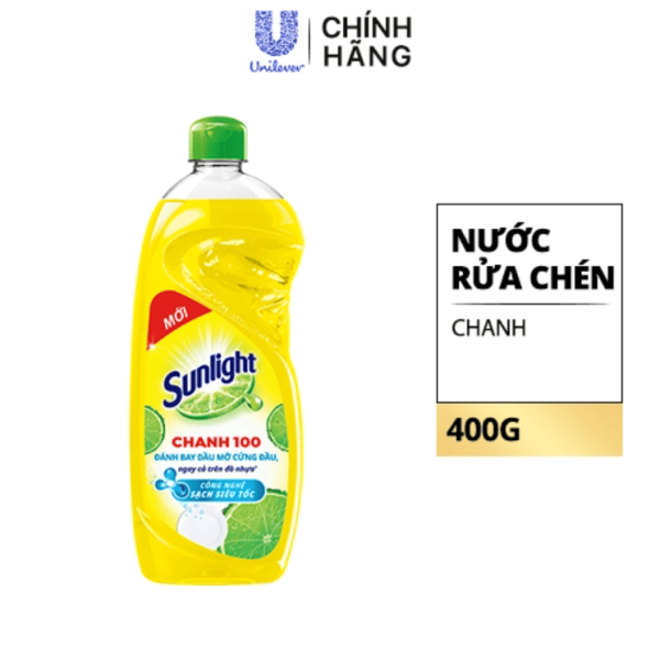 104SUNLIGHT Nước Rửa Chén Chanh 400g/24 chai