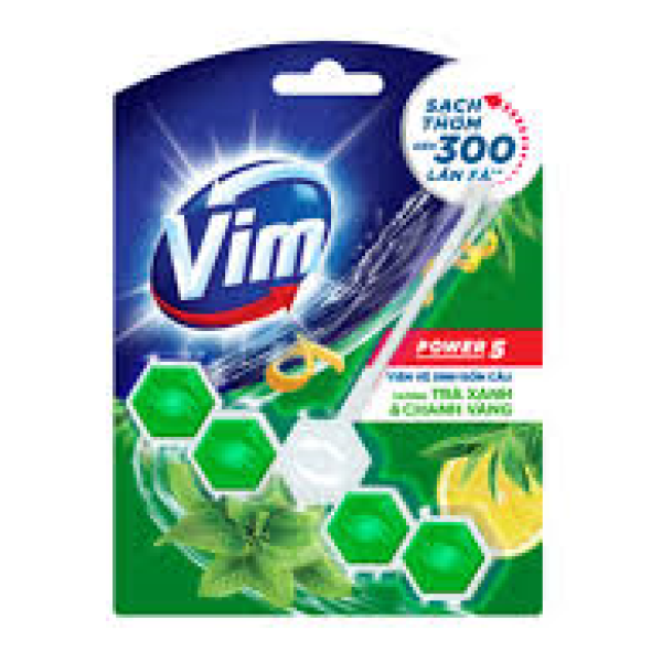 105VIM Viên treo bồn cầu hương Trà xanh&chanh 55g/9-Viên