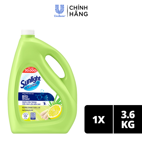 105SUNLIGHT NLS BIOSHIELD Hương Chanh Yuzu & Sả 3.6kg/3 chai