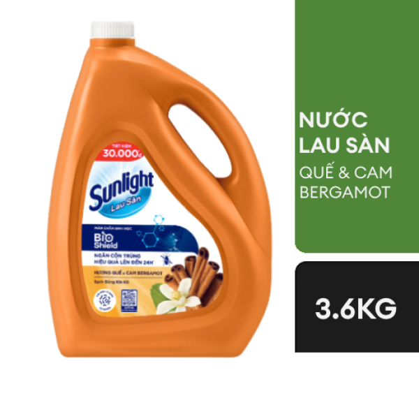 105SUNLIGHT NLS BIOSHIELD Hương Quế & Cam Bergamot 3.6kg/3 chai
