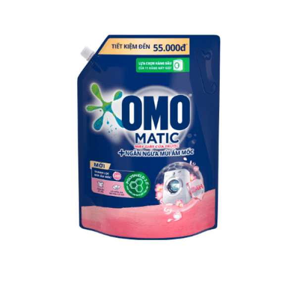101OMO Nước Giặt MG Cửa Trước Ngăn Ngừa Mùi Ẩm Mốc 2.8kg/4 túi