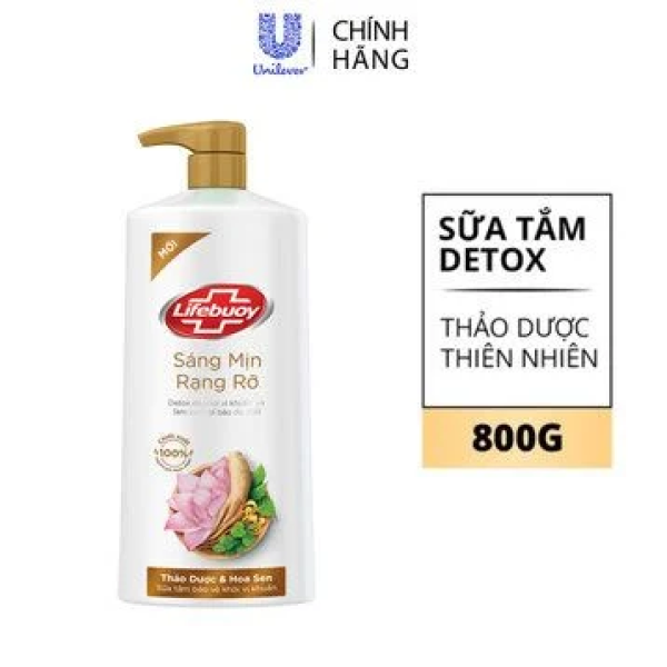 107LIFEBUOY sữa tắm Thảo dược&Hoa sen 800g/12 chai