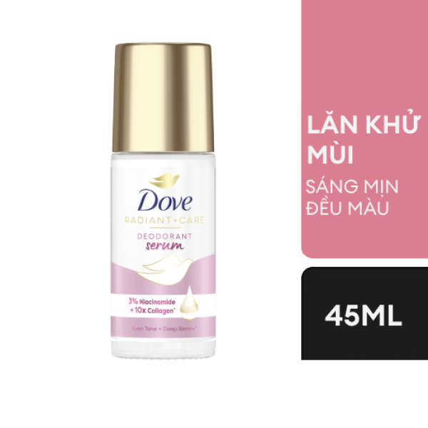 108DOVE Nữ Lăn Khử Mùi T.Chất Sáng Da NIA+Collagen 45ml/24 chai