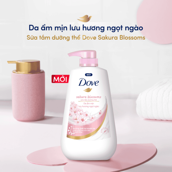 108DOVE Sữa Tắm Serum Hương Hoa Muối Hồng 500G/12 Chai