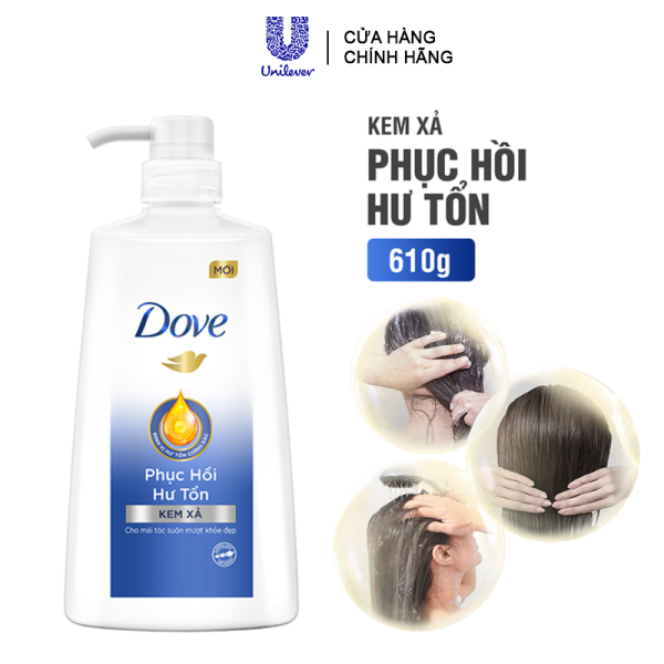 108DOVE kem xả phục hồi hư tổn 610g/8-Chai