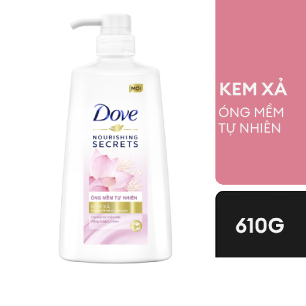 108Dove kem xả óng mềm tự nhiên 610g/8 chai