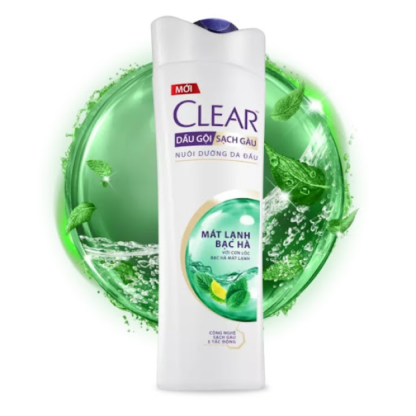 109CLEAR dầu gội mát lạnh bạc hà 340g/12-Chai