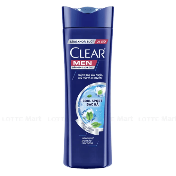 109CLEAR MEN Dầu Gội Mát Lạnh Bạc Hà 340g/12-Chai