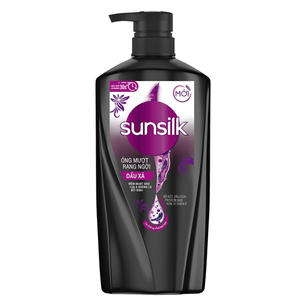 111SUNSILK Dầu Xả Óng Mượt Rạng Ngời (Đen) 640g/8-Chai