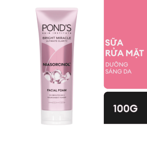 112PONDS Sữa Rửa Mặt Sáng Da 100G (1+ PONDS NTT 100ml)/24 Bộ