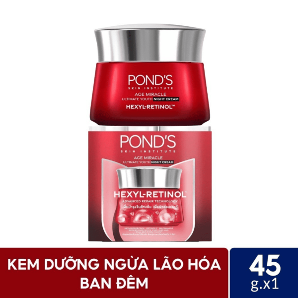 112POND'S Kem Chống Lão Hóa Ban Đêm 45g/12 Hũ