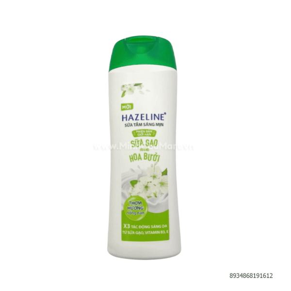 113HA HAZELINE Sữa Tắm Sữa Gạo Hoa Bưởi  350g /24 chai