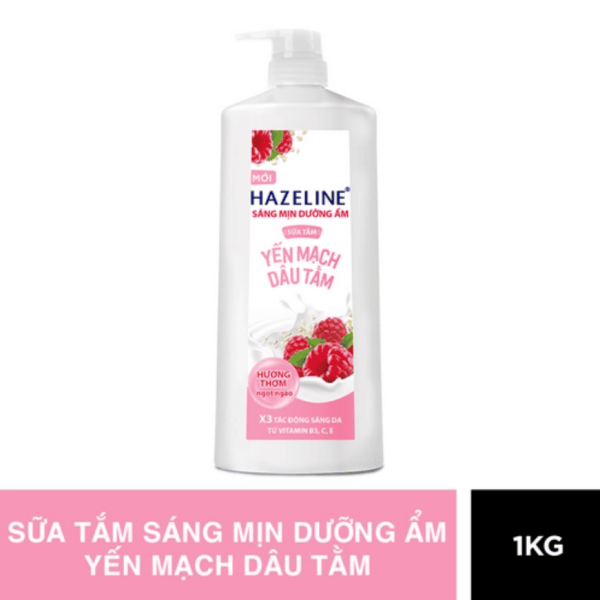 113HAZELINE Sữa Tắm S.Da D.Ẩm Y.Mạch D.Tằm (Hồng) 800G/12-Chai