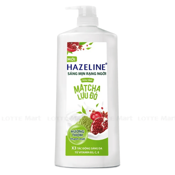 113HAZELINE S.Tắm D.Sáng Matcha Lựu Đỏ(Xanh) 800G/12-Chai