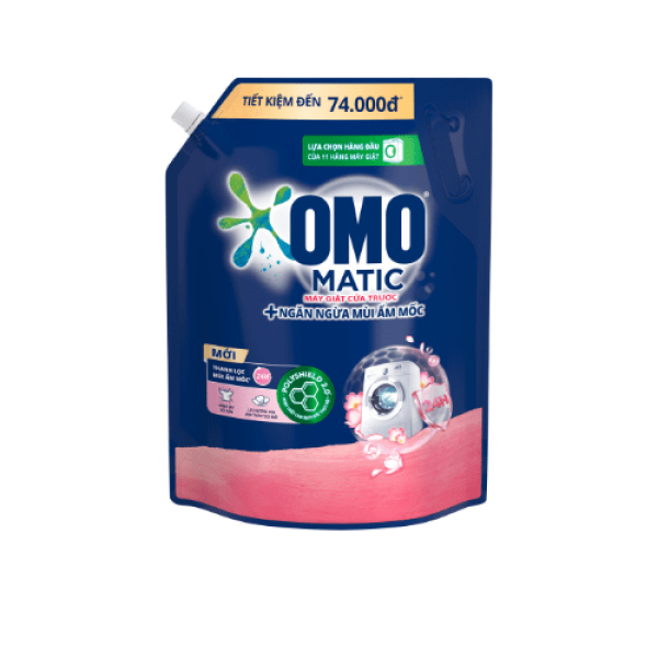 101OMO Nước Giặt MG Cửa Trước Ngăn Ngừa Mùi Ẩm Mốc 3.6kg/4 túi