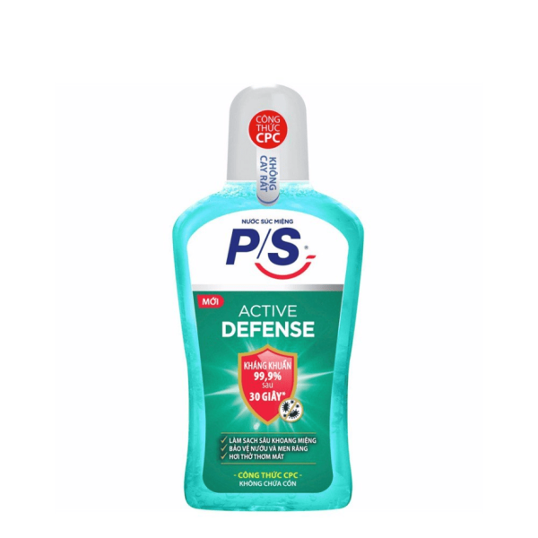 315P/S Nước Súc Miệng Active Defense 500ml/12 -Chai