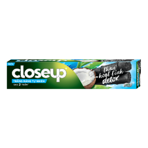 316CLOSEUP KĐR Detox Trắng Răng Than Hoạt Tính 180g/36-ống
