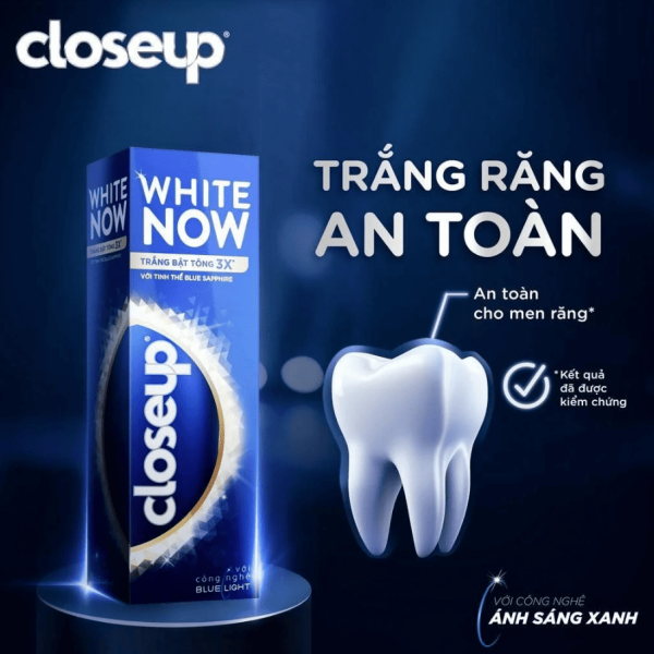 316CUP CLOSEUP KĐR White Now Với Tinh Thể Blue Sapphire 100g/36 ống