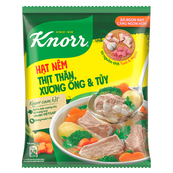 824KNORR Hạt Nêm Từ Thịt 900g (Quay Số KM)/8 gói