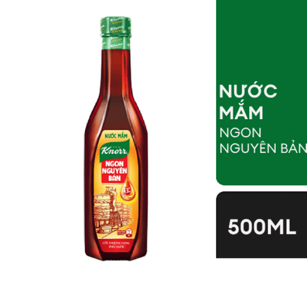 824KNORR Nước Mắm Ngon Nguyên Bản 500ml(1+1Hộp Tròn)/6 bộ