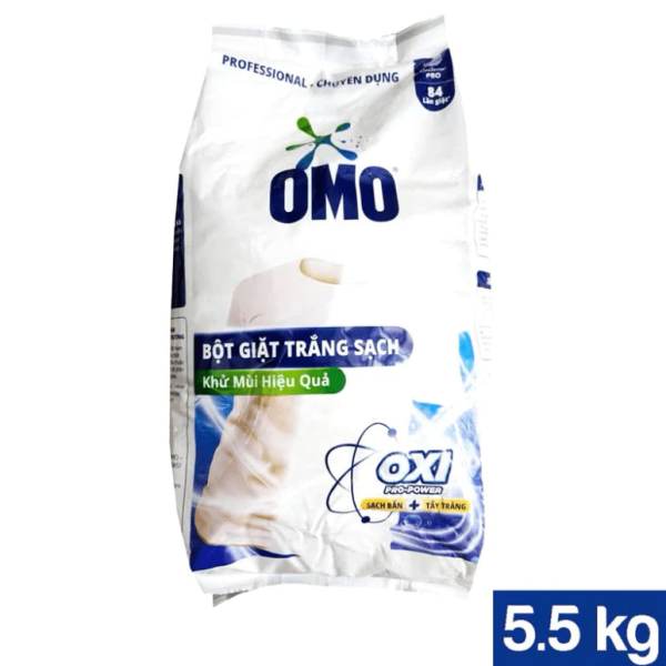 101OMO Bột Giặt Trắng Sạch Chuyên Dụng 5.5Kg/3 Gói