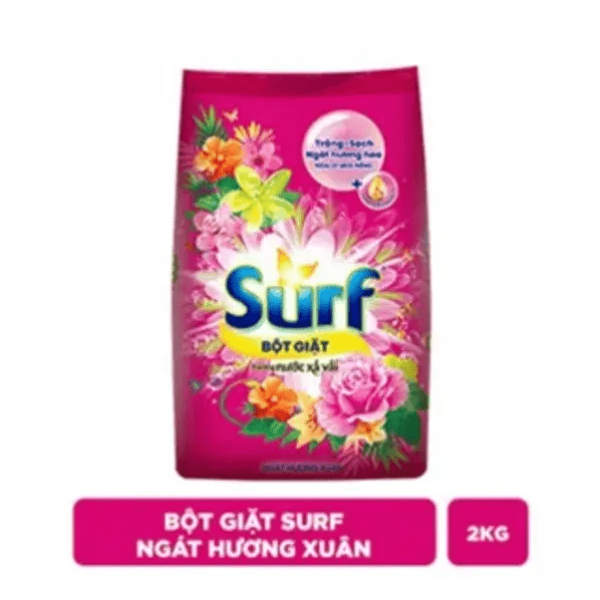 102SURF Bột Giặt Hương Nước Xả Vải Ngát Hương Xuân 2kg/6-Gói
