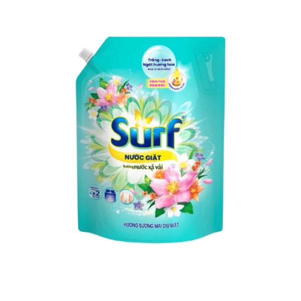 102SURF Nước Giặt Hương Sương Mai Dịu Mát 2.9Kg/4 túi
