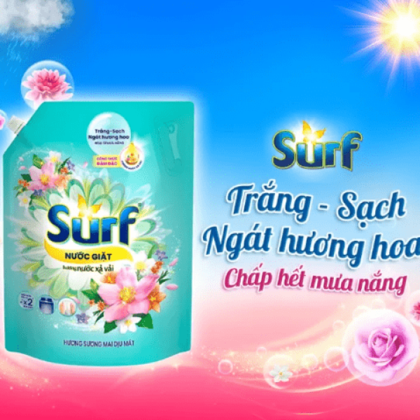 102SURF Nước Giặt Hương Sương Mai Dịu Mát 4Kg/4 túi