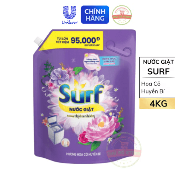 102SURF Nước Giặt Hương Hoa Cỏ Huyền Bí 4Kg/4 túi
