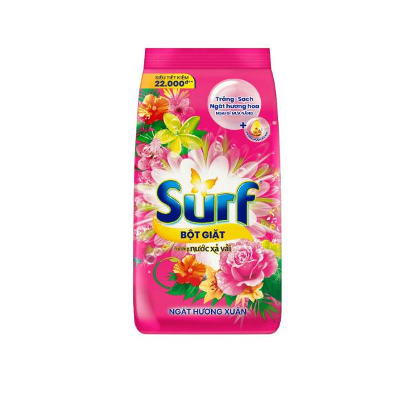 102SURF Bột Giặt Hương Nước Xả Vải Ngát Hương Xuân 5.5kg/3 -Gói