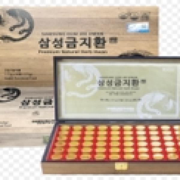 An Cung bổ não hộp gỗ 60v. GUM JEE HWAN SAMSUNG (3.75g x 60 viên) có tem- thùng 10