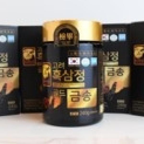 Hắc sâm linh chi đông trùng Korea Black Ginseng Extract Gold GEUM SONG 960g (thùng 5)