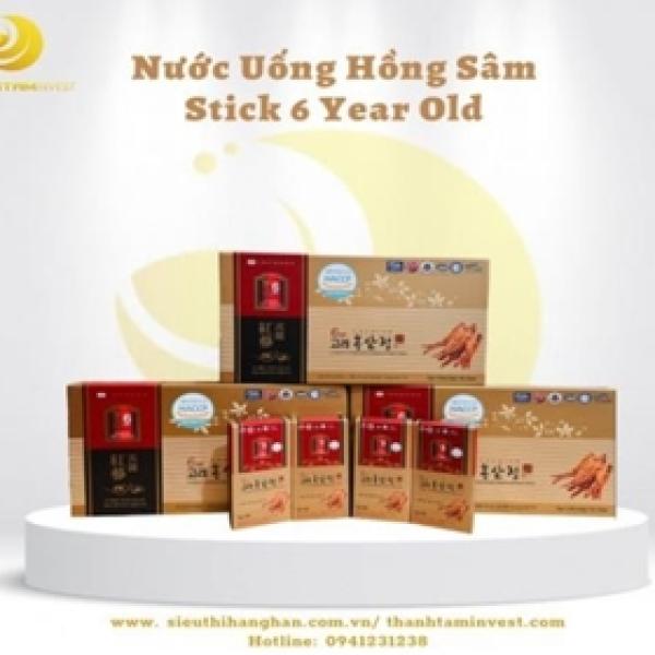 Nước uống hồng sâm stick 6 YEAR OLD KOREAN RED GINSENG EXTRACT STICK (Thùng 10)