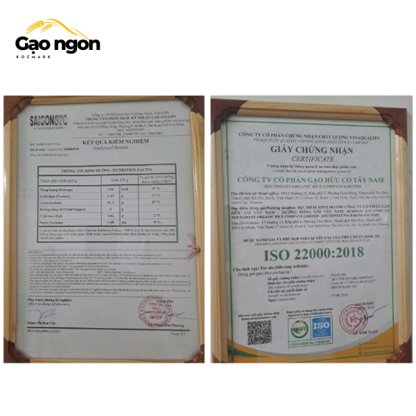 Combo 10 Túi Gạo Hữu Cơ Tây Nam TNS – Gạo Sạch Organic Giá Tốt